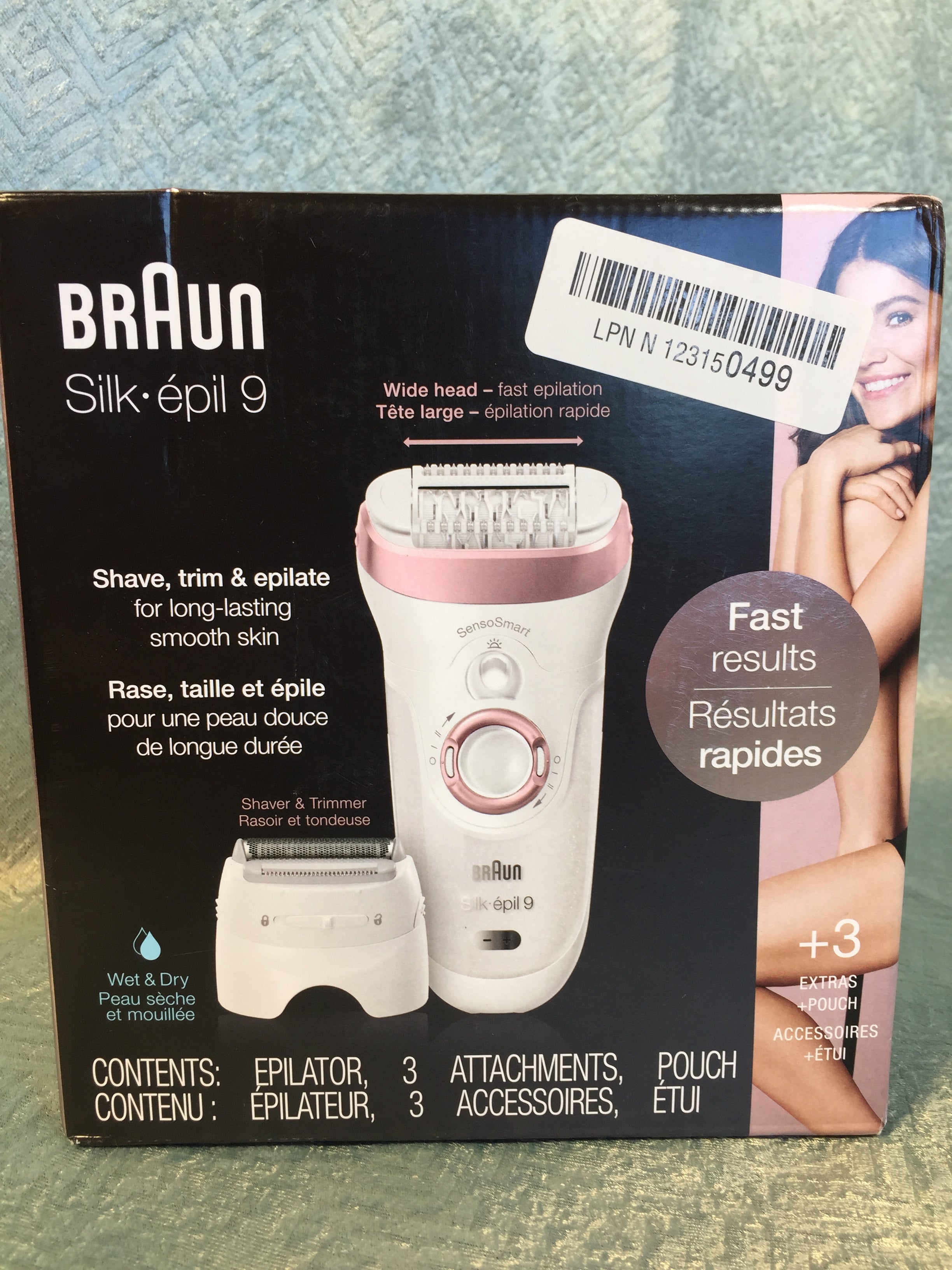 Braun Epilator Silk-épil 9 9-720 Hair Removal for Women, Wet/Dry Shaver Cordless (7516131295470)